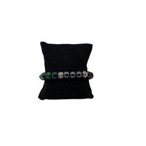 Pipitree Fashion Beaded Stretch Bracelet Green & Black Unisex Jewelry